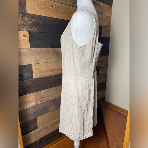 Old Navy Beige Linen Blend Mini Dress, Size Large Tall - Picture 2 of 11